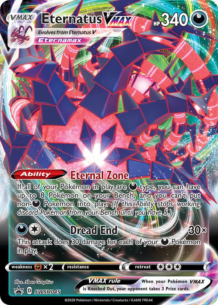 Eternatus VMAX SWSH045, Sword & Shield Promos, Holo, English Pokémon TCG card