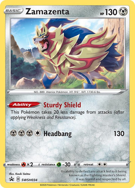 Zamazenta SWSH034, Sword & Shield Promos, Holo, English Pokémon TCG card