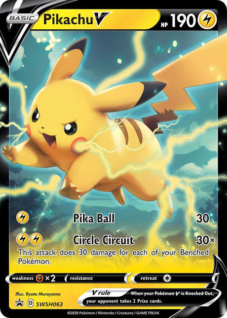 Pikachu V SWSH063, Sword & Shield Promos, Holo, English Pokémon TCG card