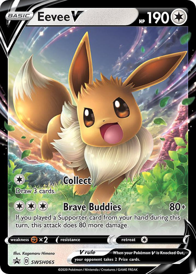 Eevee V SWSH065, Sword & Shield Promos, Holo, English Pokémon TCG card