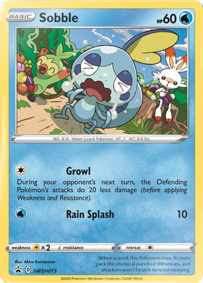 Sobble SWSH073, Sword & Shield Promos, Holo, English Pokémon TCG card