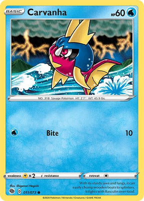 Carvanha 011/073 | Champion's Path | Pokémon TCG