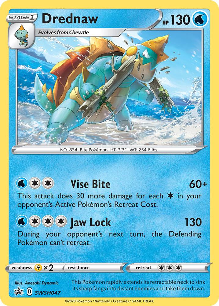 Drednaw SWSH047, Sword & Shield Promos, Holo, English Pokémon TCG card