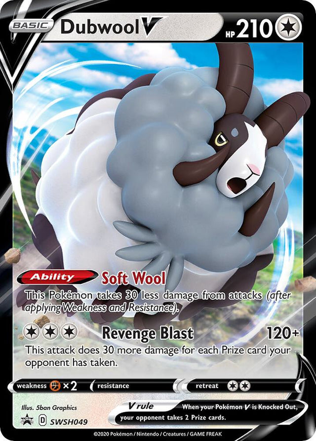 Dubwool V SWSH049, Sword & Shield Promos, Holo, English Pokémon TCG card