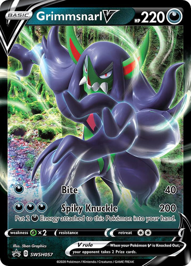 Grimmsnarl V SWSH057, Sword & Shield Promos, Holo, English Pokémon TCG card