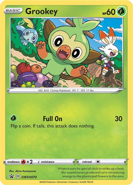Grookey SWSH070, Sword & Shield Promos, Holo, English Pokémon TCG card