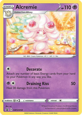 Alcremie SWSH058, Sword & Shield Promos, Holo, English Pokémon TCG card
