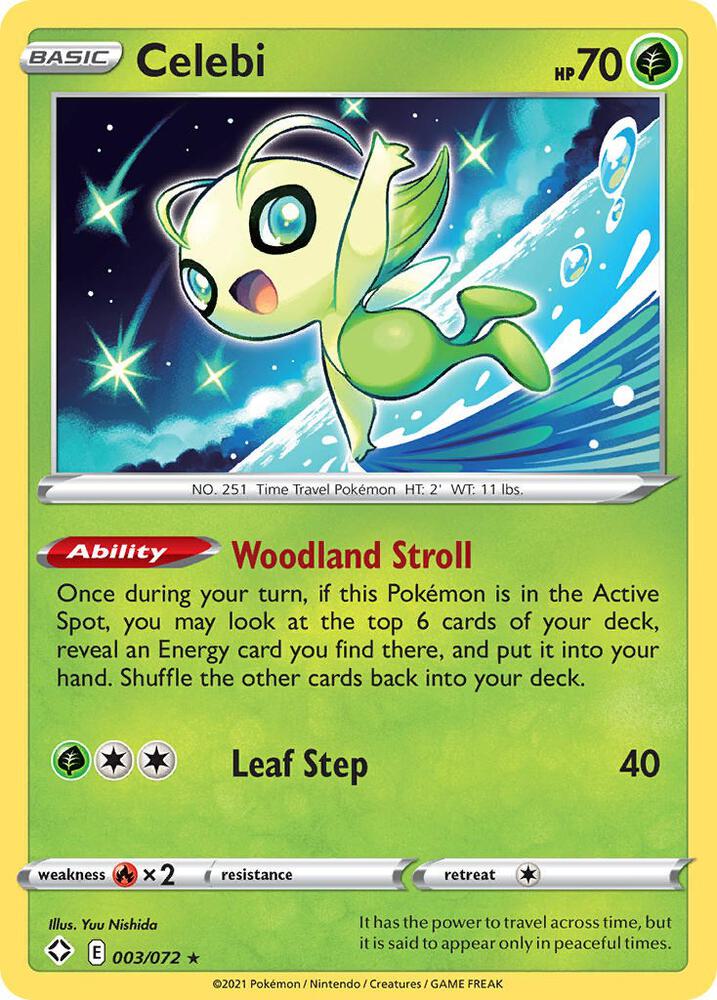 Celebi 003/072 - Pokemon TCG Shining Fates card