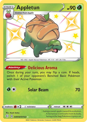 Appletun SV014/SV122 - Pokemon TCG Shining Fates: Shiny Vault card