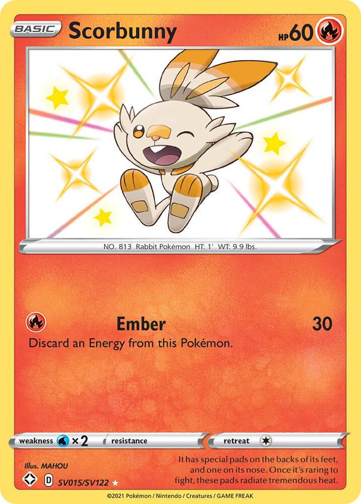 Scorbunny SV015/SV122 - Pokemon TCG Shining Fates: Shiny Vault card