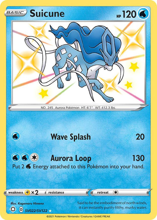 Suicune SV022/SV122 - Pokemon TCG Shining Fates: Shiny Vault card