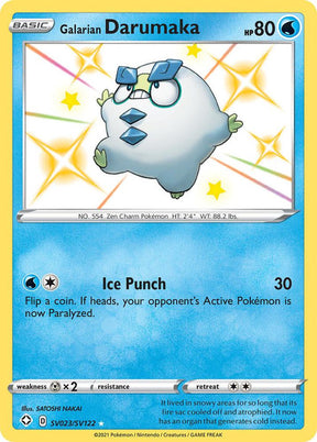 Galarian Darumaka SV023/SV122 - Pokemon TCG Shining Fates: Shiny Vault card