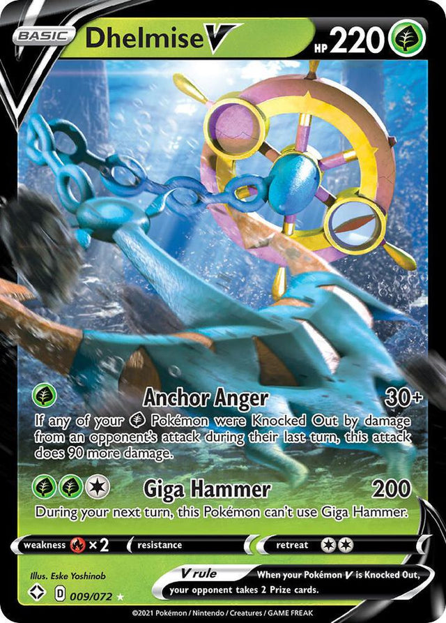 Dhelmise V 009/072 - Pokemon TCG Shining Fates card