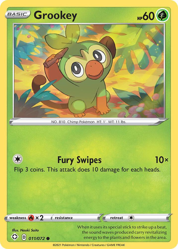 Grookey 011/072 - Pokemon TCG Shining Fates card