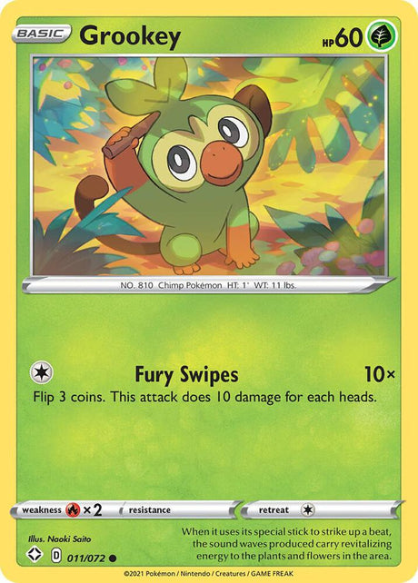 Grookey 011/072 - Pokemon TCG Shining Fates card