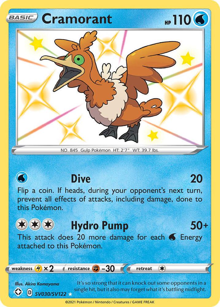 Cramorant SV030/SV122 - Pokemon TCG Shining Fates: Shiny Vault card
