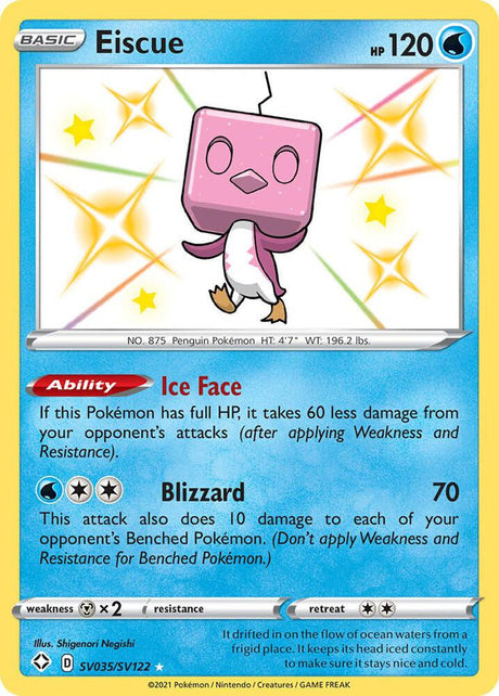 Eiscue SV035/SV122 - Pokemon TCG Shining Fates: Shiny Vault card