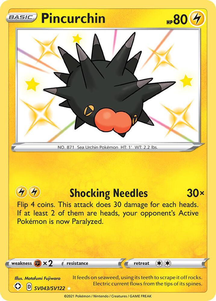 Pincurchin SV043/SV122 - Pokemon TCG Shining Fates: Shiny Vault card