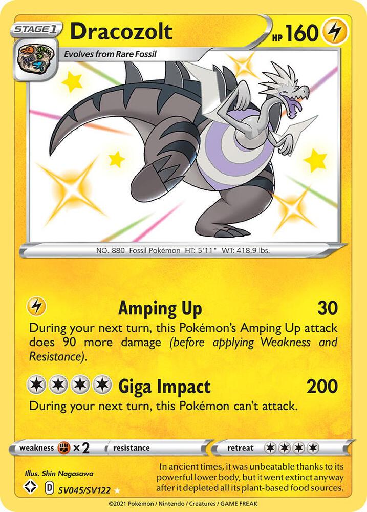Dracozolt SV045/SV122 - Pokemon TCG Shining Fates: Shiny Vault card