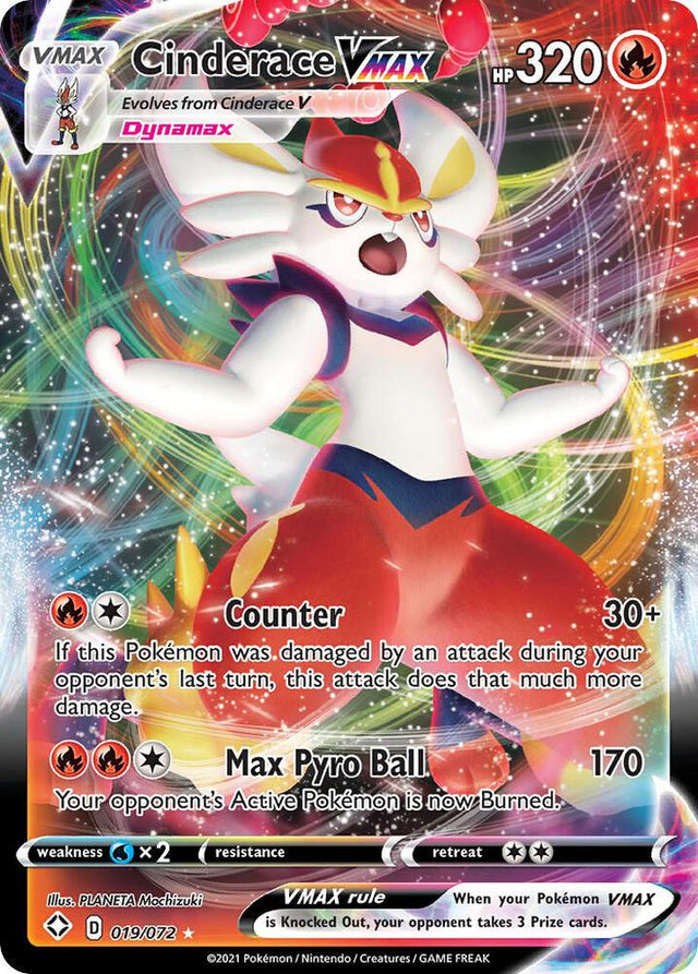 Cinderace VMAX 019/072 - Pokemon TCG Shining Fates card
