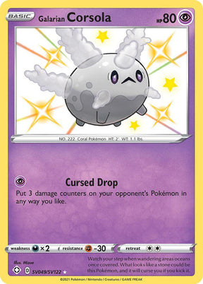Galarian Corsola SV049/SV122 - Pokemon TCG Shining Fates: Shiny Vault card