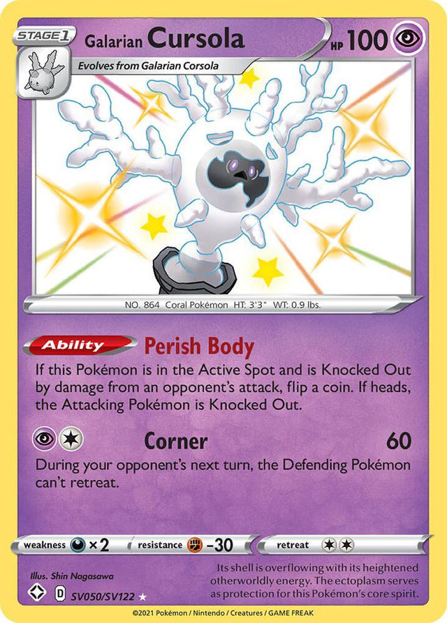 Galarian Cursola SV050/SV122 - Pokemon TCG Shining Fates: Shiny Vault card