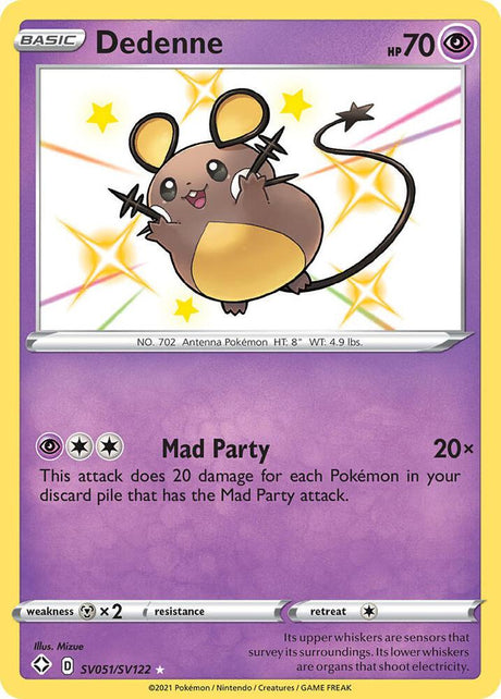 Dedenne SV051/SV122 - Pokemon TCG Shining Fates: Shiny Vault card
