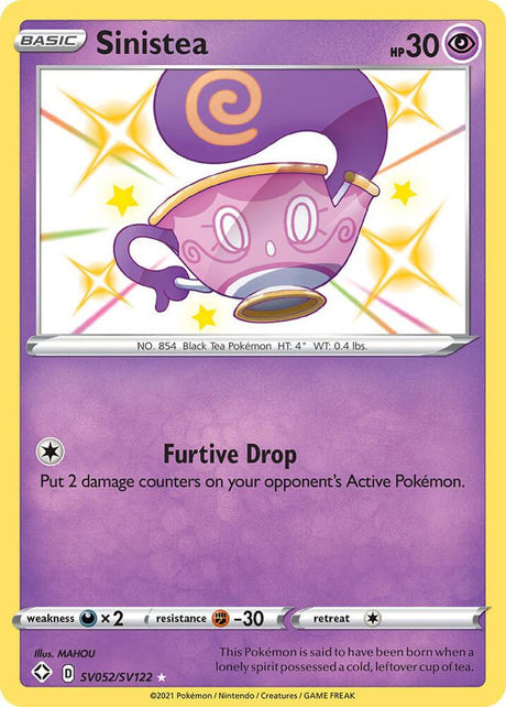 Sinistea SV052/SV122 - Pokemon TCG Shining Fates: Shiny Vault card