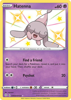 Hatenna SV054/SV122 - Pokemon TCG Shining Fates: Shiny Vault card