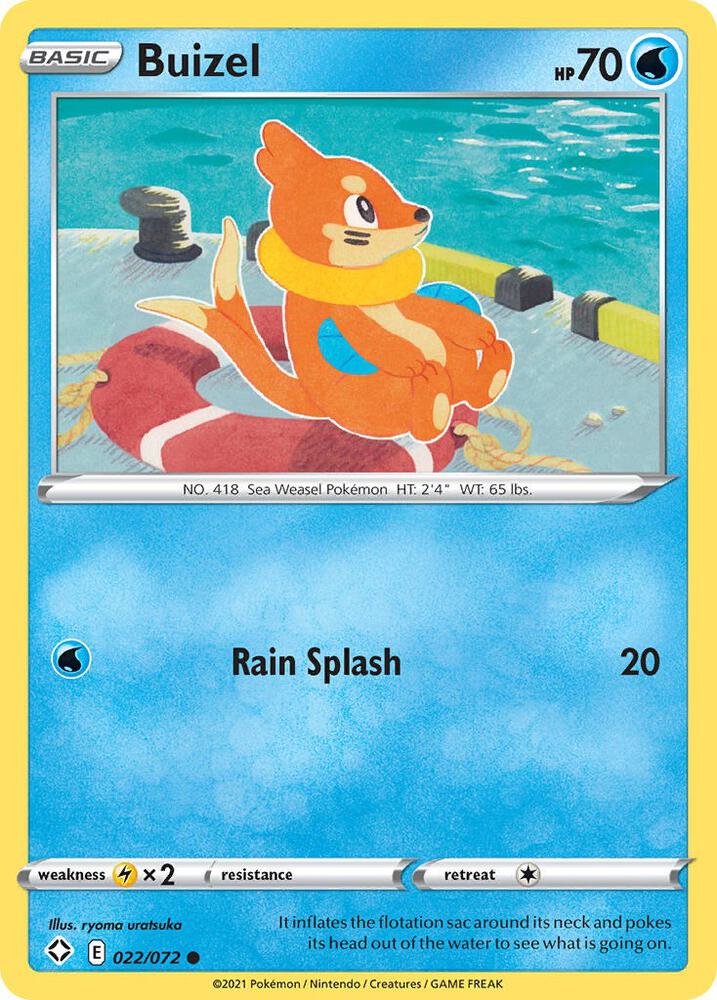 Buizel 022/072 - Pokemon TCG Shining Fates card