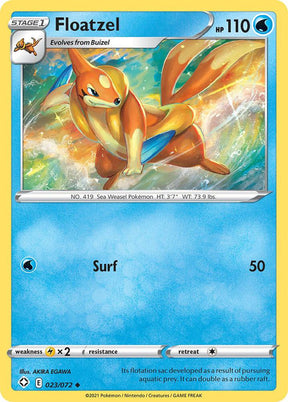 Floatzel 023/072 - Pokemon TCG Shining Fates card