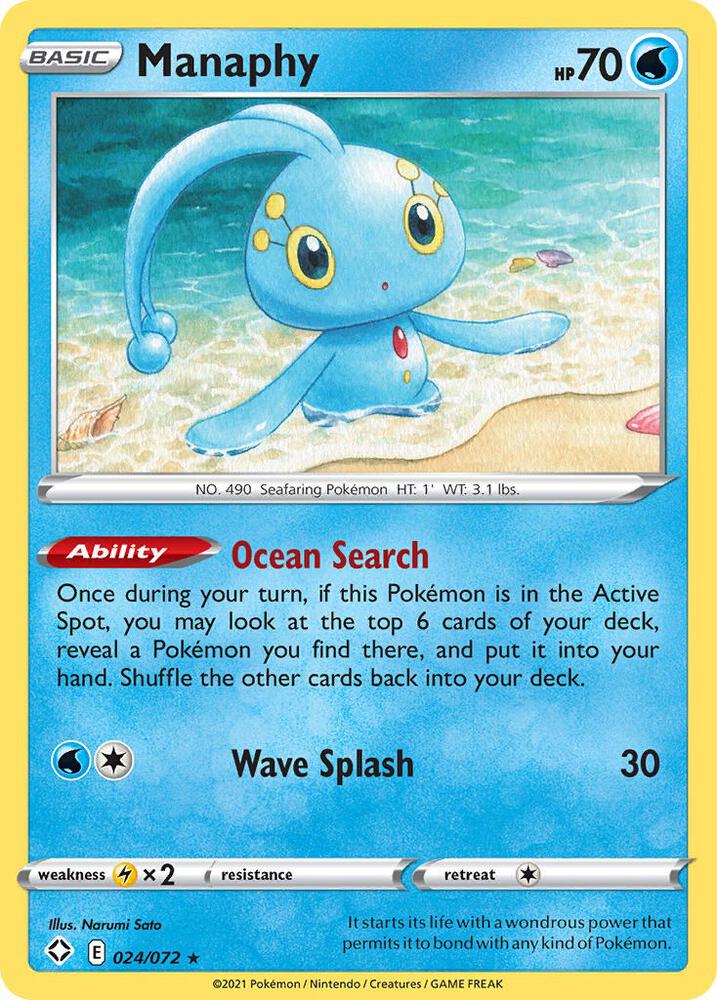 Manaphy 024/072 - Pokemon TCG Shining Fates card