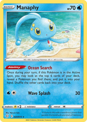 Manaphy 024/072 - Pokemon TCG Shining Fates card