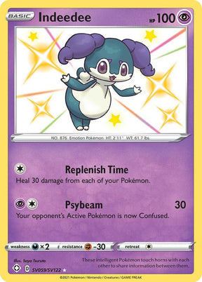 Indeedee SV059/SV122 - Pokemon TCG Shining Fates: Shiny Vault card