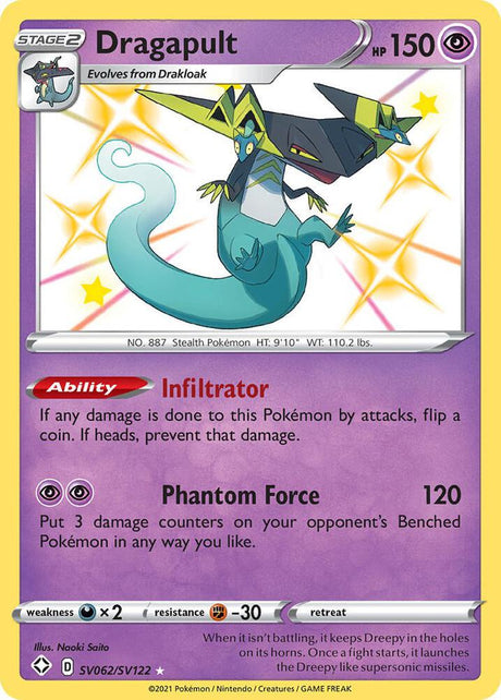 Dragapult SV062/SV122 - Pokemon TCG Shining Fates: Shiny Vault card