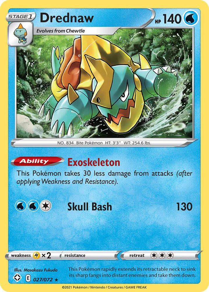 Drednaw 027/072 - Pokemon TCG Shining Fates card