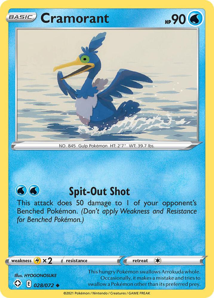 Cramorant 028/072 - Pokemon TCG Shining Fates card