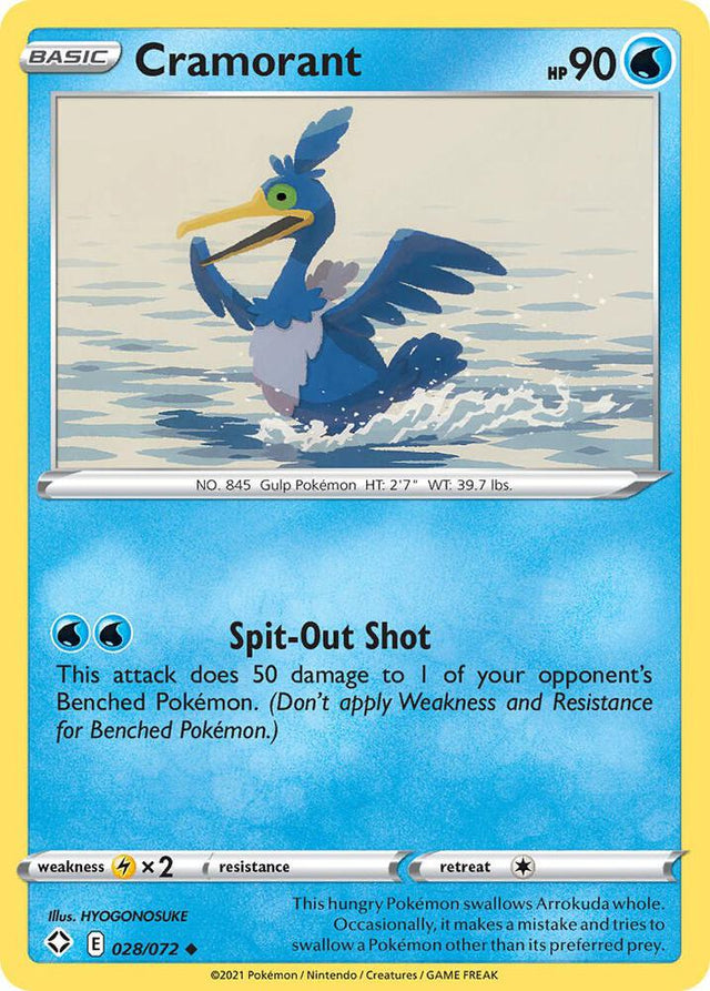 Cramorant 028/072 - Pokemon TCG Shining Fates card