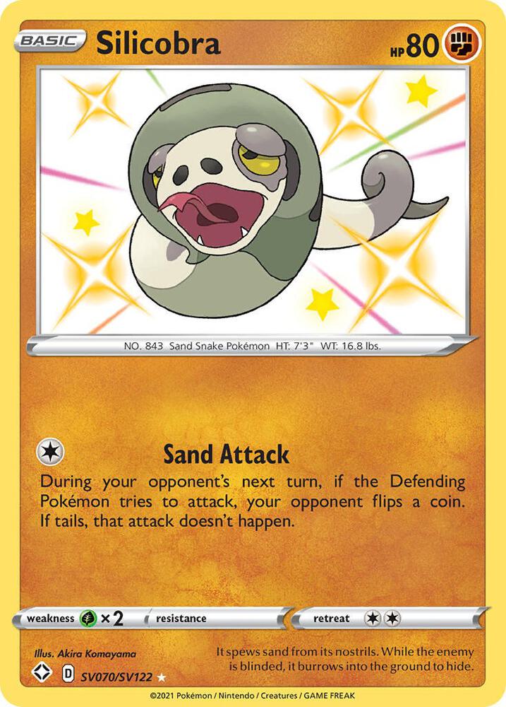 Silicobra SV070/SV122 - Pokemon TCG Shining Fates: Shiny Vault card