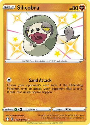 Silicobra SV070/SV122 - Pokemon TCG Shining Fates: Shiny Vault card