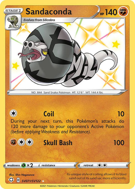 Sandaconda SV071/SV122 - Pokemon TCG Shining Fates: Shiny Vault card