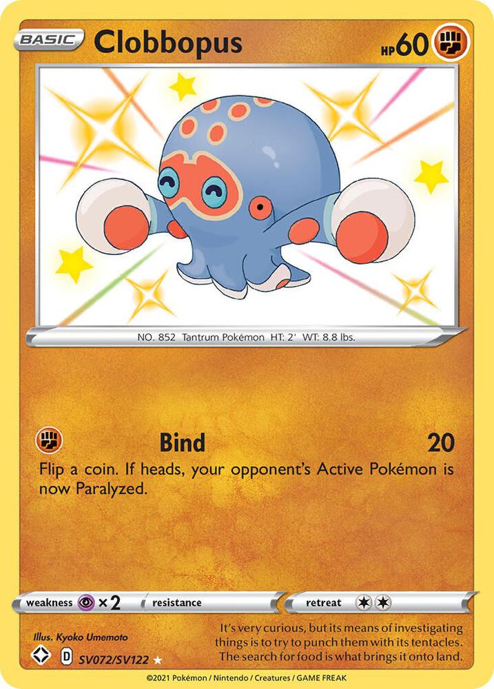 Clobbopus SV072/SV122 - Pokemon TCG Shining Fates: Shiny Vault card