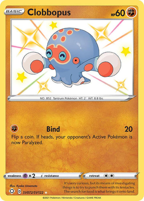 Clobbopus SV072/SV122 - Pokemon TCG Shining Fates: Shiny Vault card