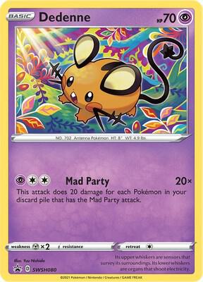 Dedenne SWSH080, Sword & Shield Promos, Holo, English Pokémon TCG card