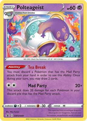 Polteageist SWSH081, Sword & Shield Promos, Holo, English Pokémon TCG card