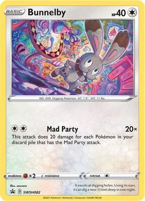 Bunnelby SWSH082, Sword & Shield Promos, Holo, English Pokémon TCG card