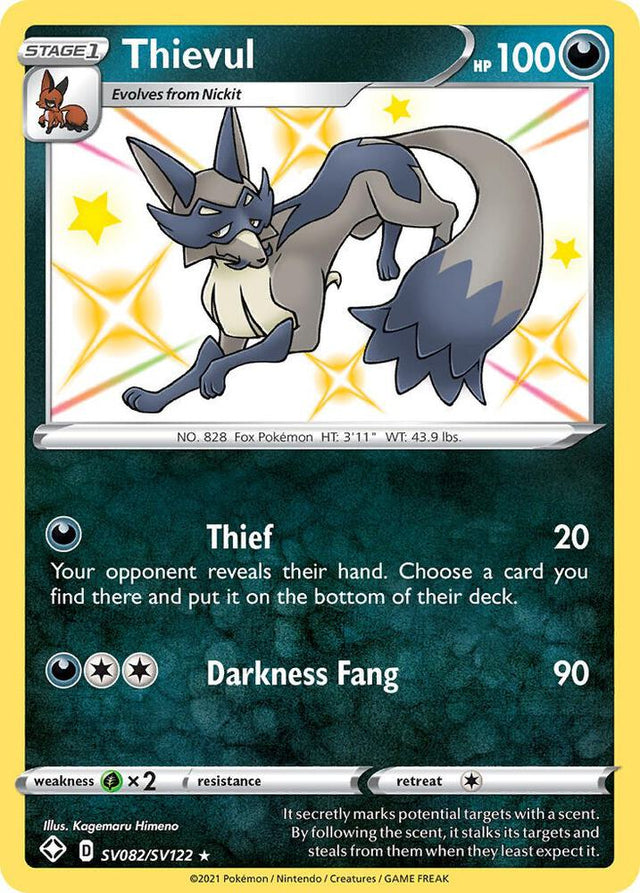 Thievul SV082/SV122 - Pokemon TCG Shining Fates: Shiny Vault card