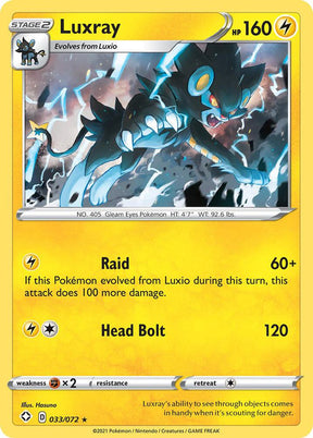 Luxray 033/072 - Pokemon TCG Shining Fates card