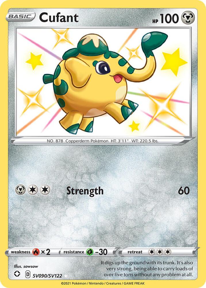 Cufant SV090/SV122 - Pokemon TCG Shining Fates: Shiny Vault card