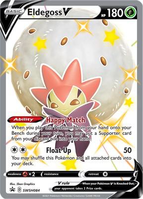Eldegoss V SWSH084, Sword & Shield Promos, Holo, English Pokémon TCG card